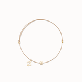 Create Your Own - Tiny Initial Bracelet - Beige