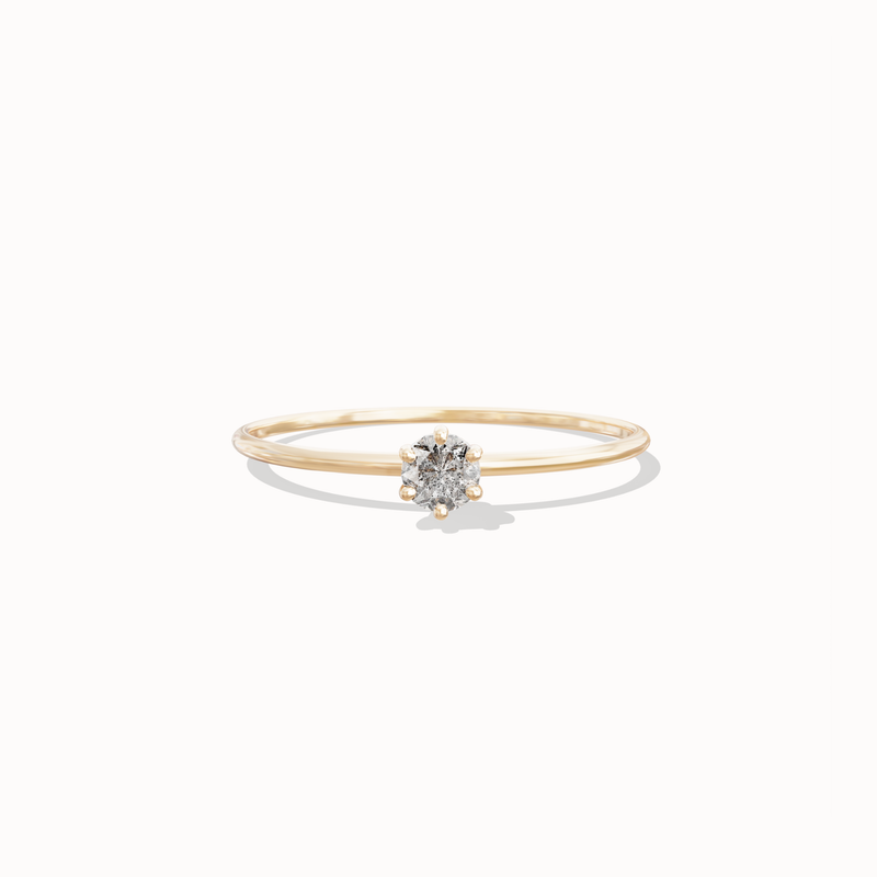 Twinkle Diamond Ring - 0,1ct Salt & Pepper Diamond